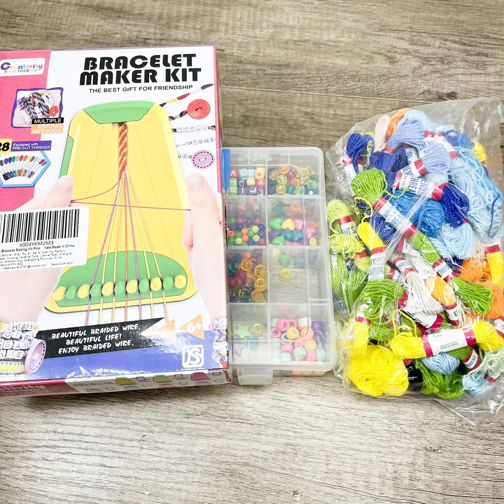 Friendship Bracelet Maker Kit Bundle, Embroidery Floss Loom‎ DIY